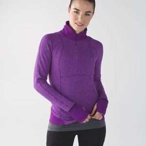 Lululemon Runderful 1/2 Zip Mini Check Pique Tender Violet  Size 4